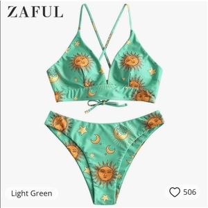 Zaful Sun‎ and Moon Bikini Small NWT